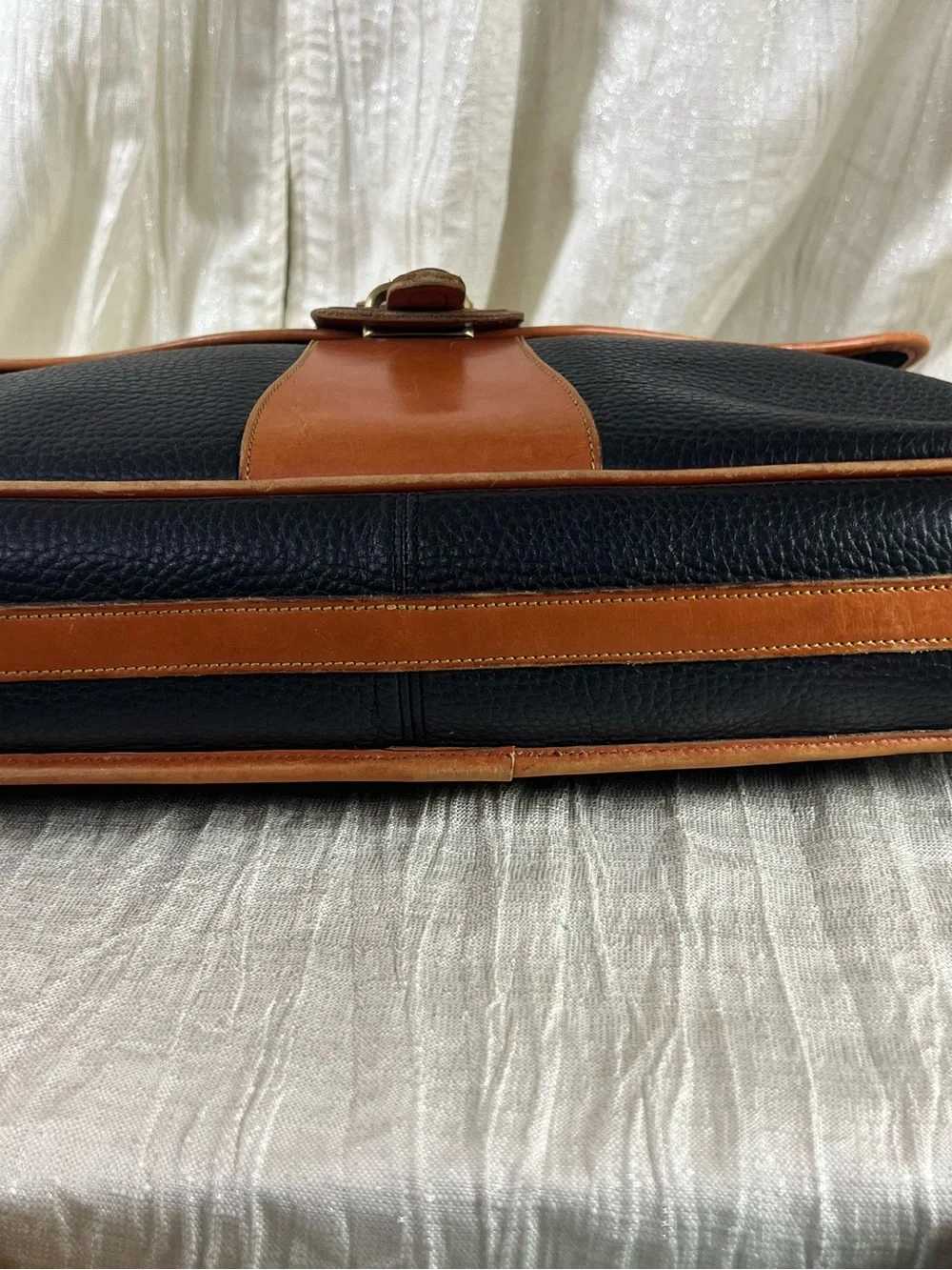 Vintage Dooney & Bourke AWL Black Leather Briefcase USA Made